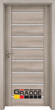 Интериорна HDF врата, модел Gradde Axel Glas, Ясен Вералинга