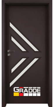 Интериорна HDF врата, модел Gradde Paragon Glas 3.4, Орех Рибейра