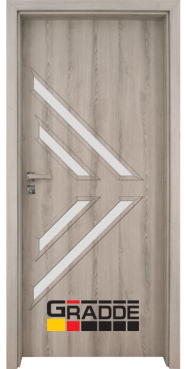 Интериорна HDF врата, модел Gradde Paragon Glas 3.4, Ясен Вералинга