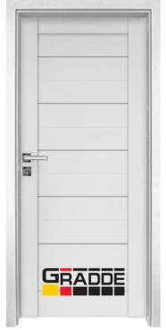 Интериорна HDF врата, модел Gradde Aaven Voll, Бял Мат
