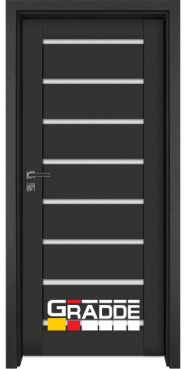 Интериорна HDF врата, модел Gradde Axel Glas, Антрацит Мат