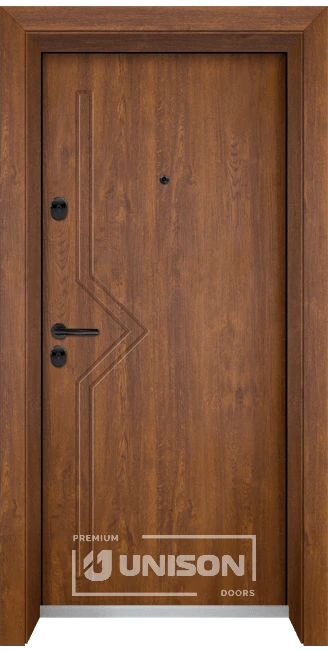 Vhodna Vrata Unison Optima 201p Z Zlaten Dub Side B