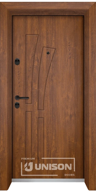 Vhodna Vrata Unison Optima 205p Z Zlaten Dub Side B
